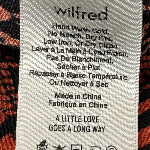 Aritzia Wilfred Midi Skirt Animal Print in Moroccan Spice / Black, size 0 - Picture 10 of 11